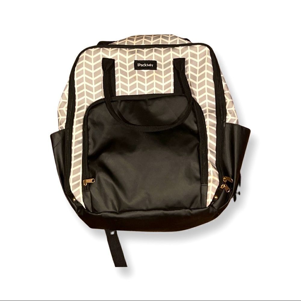 iPackbaby Backpack Diaper Bag Tote Convertible Chevron Print Baby Travel‎